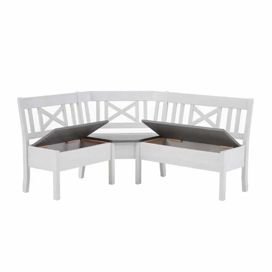 Online Landhaus Eckbank Yoan mit Stauraum Sitzbank