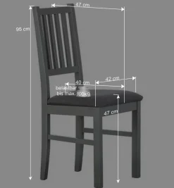 Best Landhaus Essgruppe in Grau - Nepplan (fünfteilig) Sitzgruppe