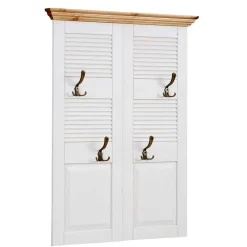 Clearance Landhaus Garderobenpaneel in Lamellen Kassetten Optik - Axdonira Garderoben