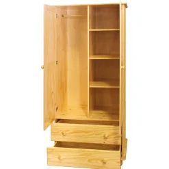 Outlet Landhaus Holz Kleiderschrank mit Kugelfüßen - Kascanu Kleiderschränke|Schränke