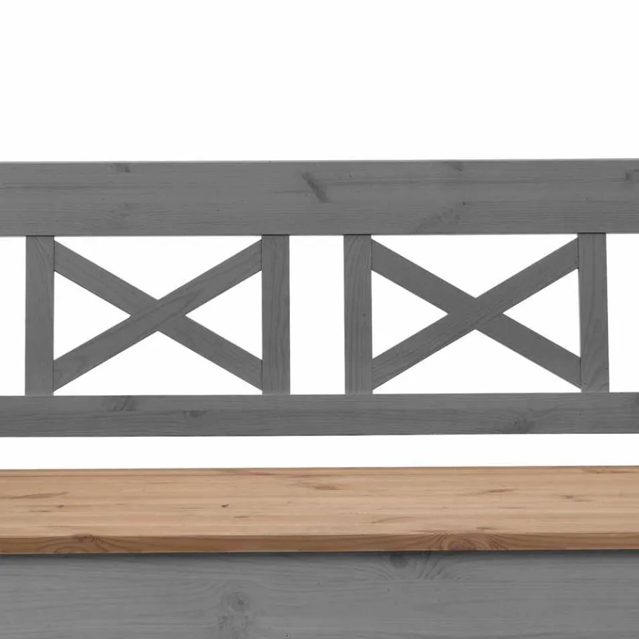 Best Landhaus Holzbank Jytte drei Sitzplätze Sitzbank