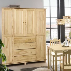 Sale Landhaus Kleiderschrank aus Kiefernholz - Lajuna Kleiderschränke|Schränke