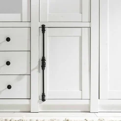 New Landhaus Kleiderschrank Chelles in Weiß mit Spiegel Kleiderschränke|Schränke