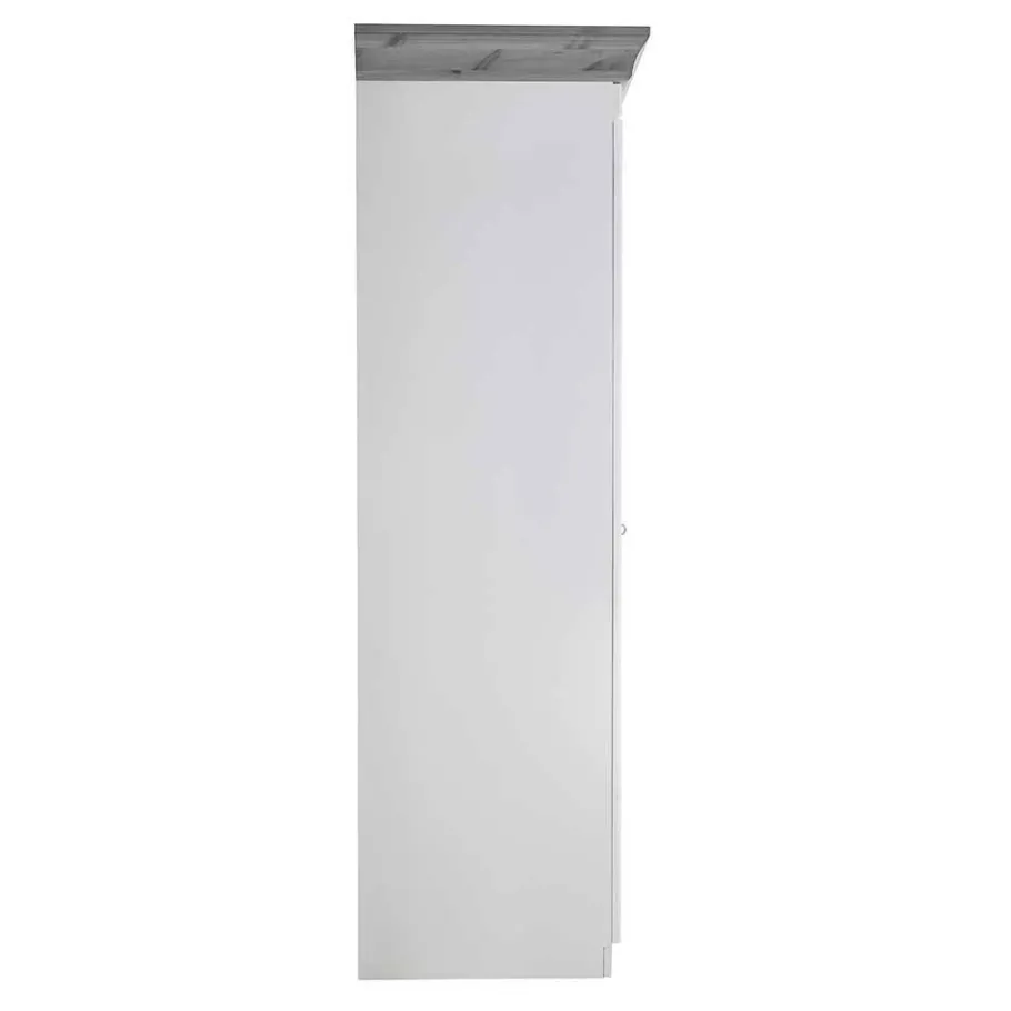 New Landhaus Kleiderschrank in Weiß und Kiefer Grau - Caneon Kleiderschränke|Schränke