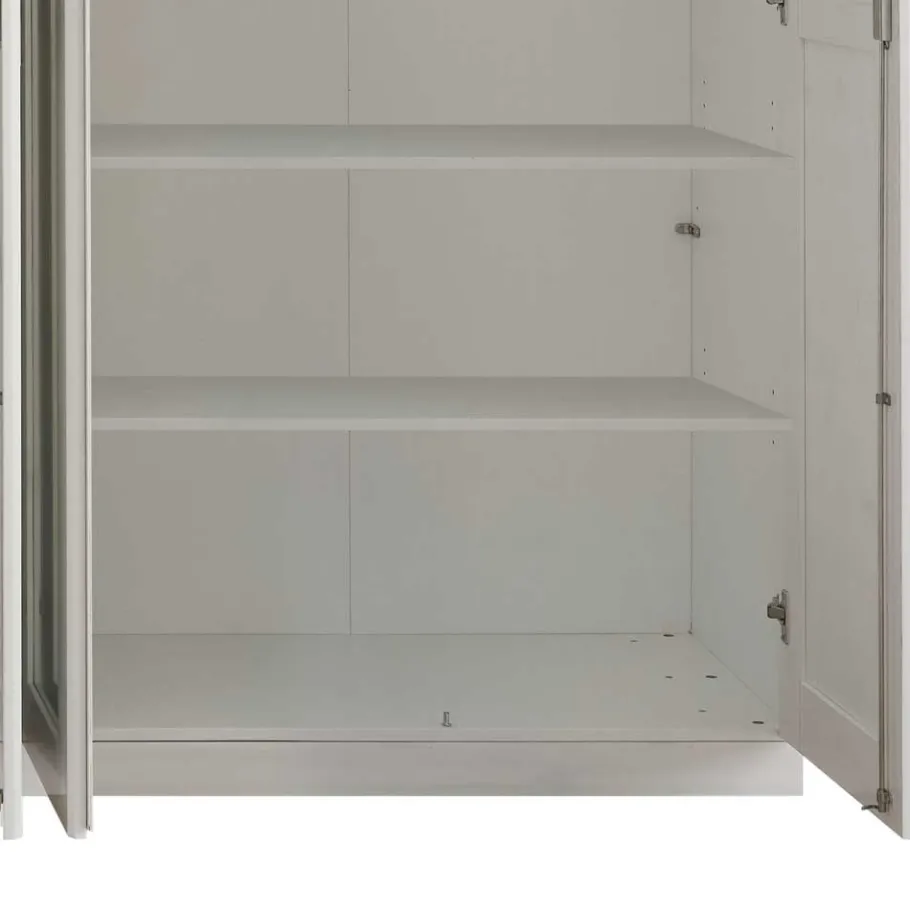 New Landhaus Kleiderschrank in Weiß und Kiefer Grau - Caneon Kleiderschränke|Schränke