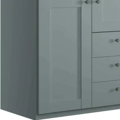 New Landhaus Kleiderschrank in Graugrün - Rajavo Kleiderschränke|Schränke