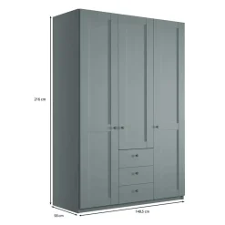 New Landhaus Kleiderschrank in Graugrün - Rajavo Kleiderschränke|Schränke
