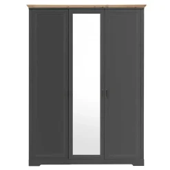 Outlet Landhaus Kleiderschrank mit Spiegel - Zenuvra Kleiderschränke