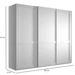 Landhaus Kleiderschrank mit drei Schwebetüren - Flinn Kleiderschränke