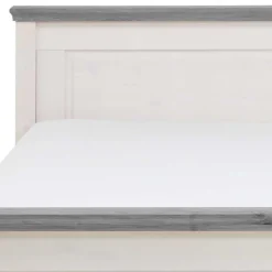 Clearance Landhaus Massivholzbett in Weiß & Grau - Mirandesca Betten