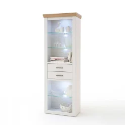 Sale Landhaus MDF Regal mit Glasböden - Samula Regale|Vitrinen