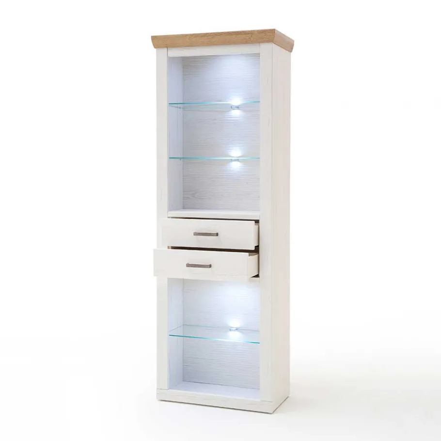 Sale Landhaus MDF Regal mit Glasböden - Samula Regale|Vitrinen