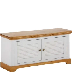 Online Landhaus Schuhbank in Weiß & Honig - Axdonira Sitzbank