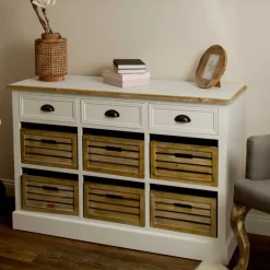 Best Landhaus Sideboard Calavon mit Körben Sideboards