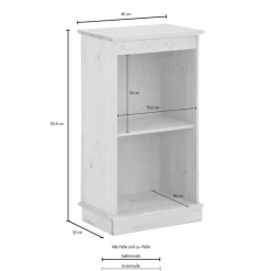 Outlet Landhaus Standregal mit zwei Fächern - Goro Regale