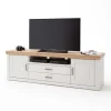 Sale Landhaus TV Element in Weiß & Eichefarben - Samula Tv & Hifi-Möbel|Lowboards