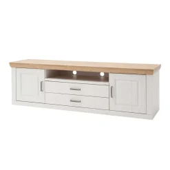 Sale Landhaus TV Element in Weiß & Eichefarben - Samula Tv & Hifi-Möbel|Lowboards