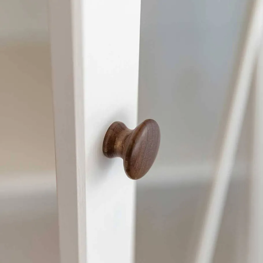 Best Landhaus Vitrinenschrank aus Kiefer zweifarbig - Zalya Schränke