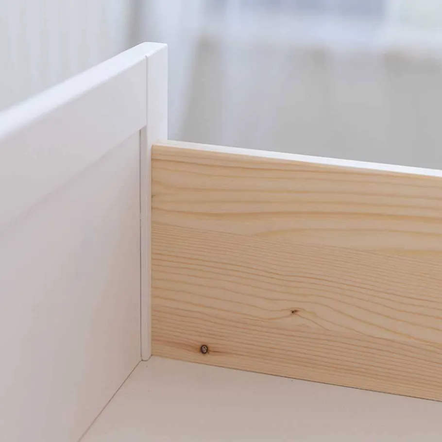 Best Landhaus Vitrinenschrank aus Kiefer zweifarbig - Zalya Schränke