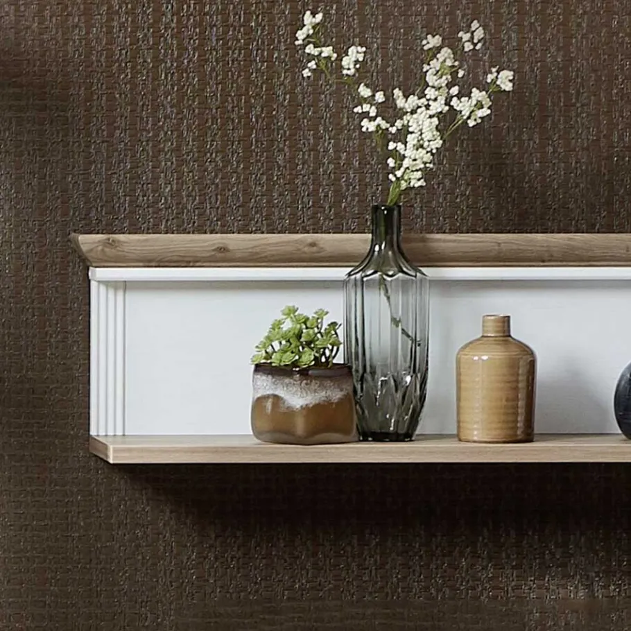 Sale Landhaus Wandregal in Weiß & Eiche - Sinolita Regale