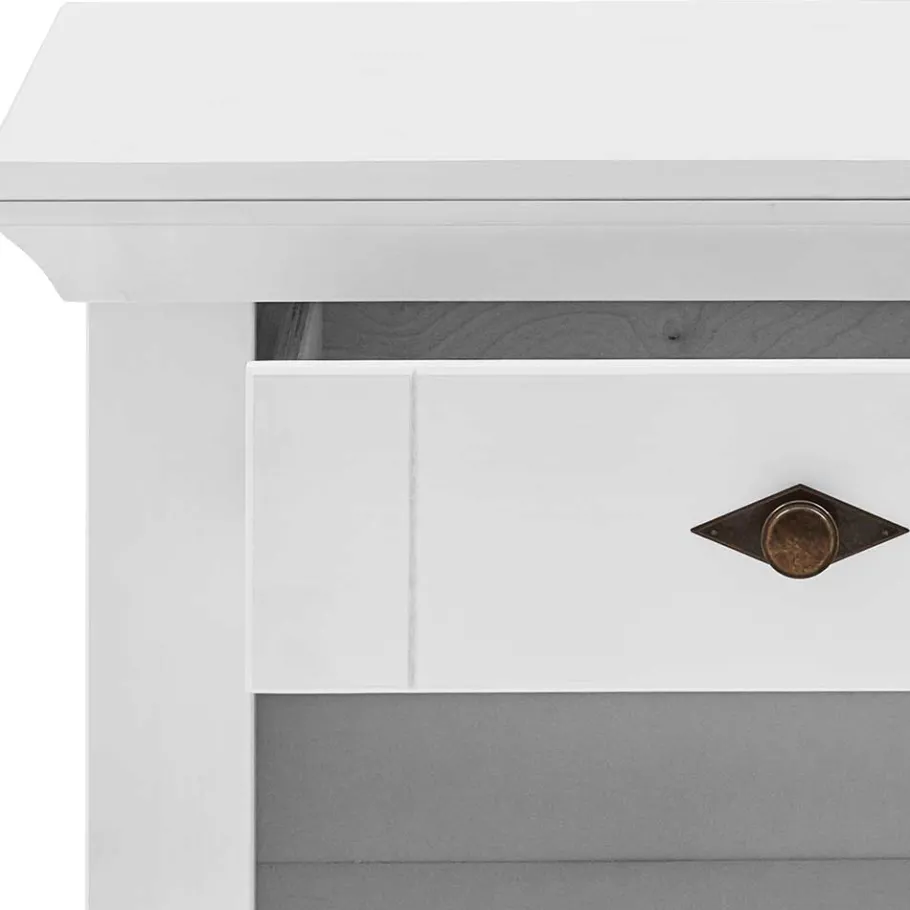 Best Landhausbett in Weiß & Grau - Urezzas Betten