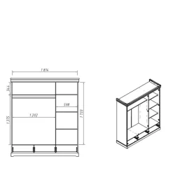 Landhausschrank in Weiß mit Kiefer - Varicano Kleiderschränke|Schränke