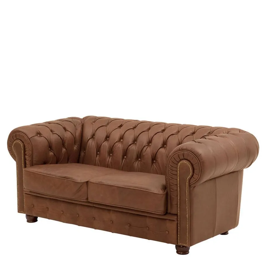 Sale Leder Polstergarnitur Chesterfield - Gonron (dreiteilig) Sitzgruppe