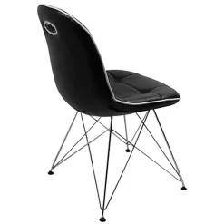 Sale Loft Tischgruppe in Schwarz Weiß Wancora mit Schalenstühlen (fünfteilig) Sitzgruppe