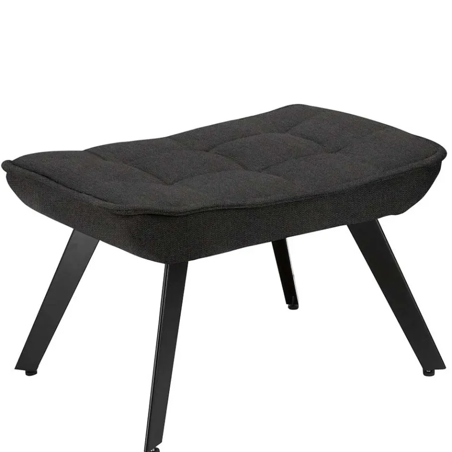 Sale Lounge Sessel mit Hocker in Anthrazit - Mook (zweiteilig) Sessel