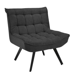 Sale Lounge Sessel mit Hocker in Anthrazit - Mook (zweiteilig) Sessel