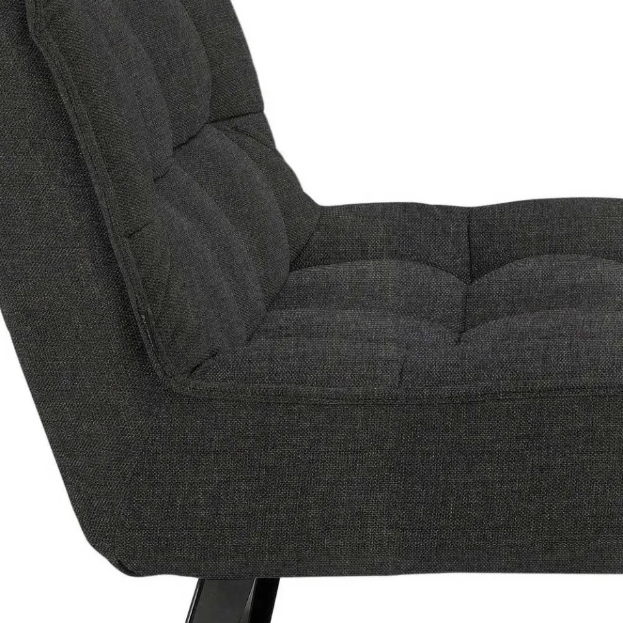 Sale Lounge Sessel mit Hocker in Anthrazit - Mook (zweiteilig) Sessel