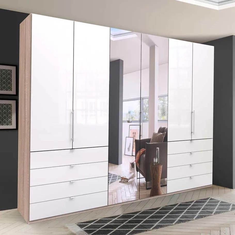 Online Luxus Kleiderschrank mit drei Gleittüren - Bosays Kleiderschränke