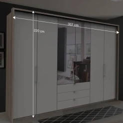 Online 3m Topp Kleiderschrank 3-türig mit Spiegel - Vaclyn Kleiderschränke|Schränke