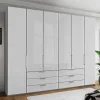 Best 3m 4-türiger Kleiderschrank in Weiß Glasfront - Cara Kleiderschränke
