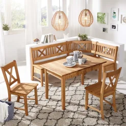 Best Massive Essgruppe mit Truhen-Eckbank - Jodrav (vierteilig) Sitzgruppe|Tische