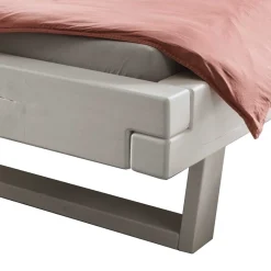 Outlet Massives Balkenbett in Weiß lasiert - Restania Betten