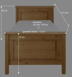 Clearance Massives Bett im klassischen Design - Piatra Betten