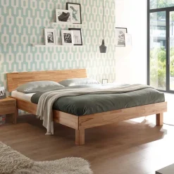 Best Massives Kernbuche Bett mit Kopfteil - Sotrigo Betten