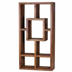 Sale Massivholz Design Standregal Hoslo aus Sheesham klar lackiert Regale