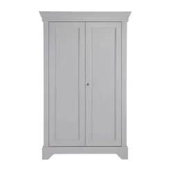 Best Massivholz Kleiderschrank Saliara in Grau Kleiderschränke