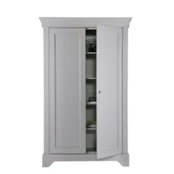 Best Massivholz Kleiderschrank Saliara in Grau Kleiderschränke