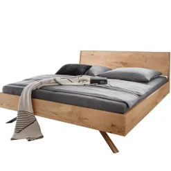 Clearance Massivholzbett mit schrägen Metallfüßen - Mutsu Betten