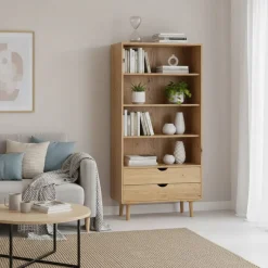 Sale Massivholz-Regal mit zwei Schubladen - Fabijola Regale