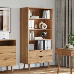 Sale Massivholz-Regal mit zwei Schubladen - Fabijola Regale