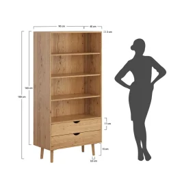 Sale Massivholz-Regal mit zwei Schubladen - Fabijola Regale