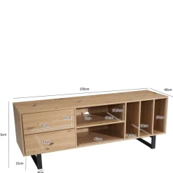 Sale Medien Element in Wildeiche Holzoptik - Priazena Tv & Hifi-Möbel