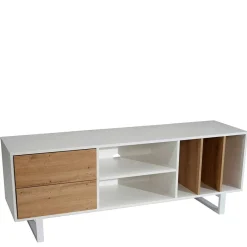 Sale Medien Unterschrank in Weiß & Wildeiche Dekor - Wallis Tv & Hifi-Möbel|Lowboards