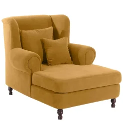 Sale Megasessel in Gelb Velours - Lisdonna Sessel