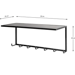 Best Metall Wandgarderobe mit Hutboden - Breznia Garderoben