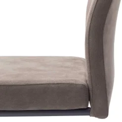 Sale Microfaser Freischwinger in Beige - Unicat (2er Set) Sessel